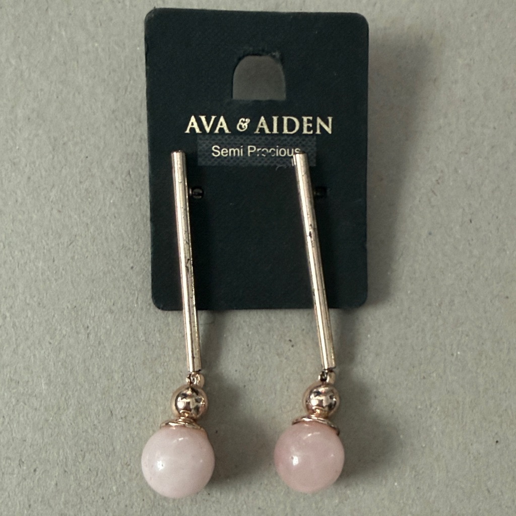 Ava & Aiden Rose Gold Drop Earrings